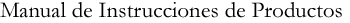 Instrucciones de producto