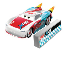 Disney Pixar Cars XRS Rocket Racing Paul Conrev With Blast Wall