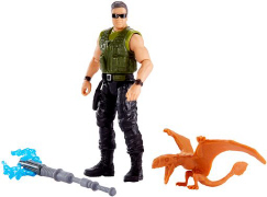 Figurines Jurassic World Mattel - Mercenary & Dimorphodon, Erreur Boîte Ankylosaurus, 2018