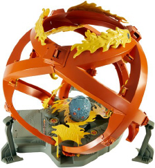 Hot Wheels Throwback Fireball Crash Playset Orange for sale online 