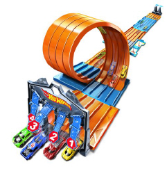 Mega Jump and Drag Race Details about   Hot Wheels Track Builder System Race Crate Gravity Drop 