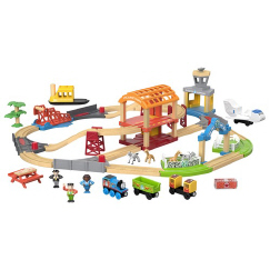 GGG74 ~ Wood Busy Island Set ~ Replacement Wooden Tree Fisher-Price Replacement Parts for Thomas and Friends Wooden Train Set 