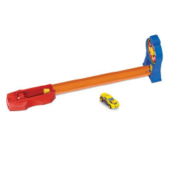 Hot Wheels Classic Stunt Set: Spin & Score – Mit Werfer, Orange Strecke & 1 Auto, Erweiterbar (ab 3 Jahren)