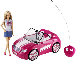 BES groei de eerste Barbie® RC Convertible - (DGC54)