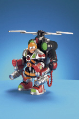 RESCUE HEROES 2005 MOBILE FORCE HAL E COPTER FIGURE SET 