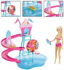 barbie water park playset