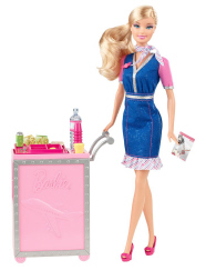 Flight attendant barbie toy deals story