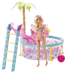 Barbie PinkTastic Glam Vacation House with Doll Exclusive Set Box