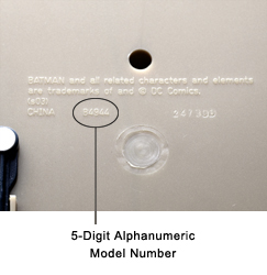 5-Digit Alphanumeric Model Number